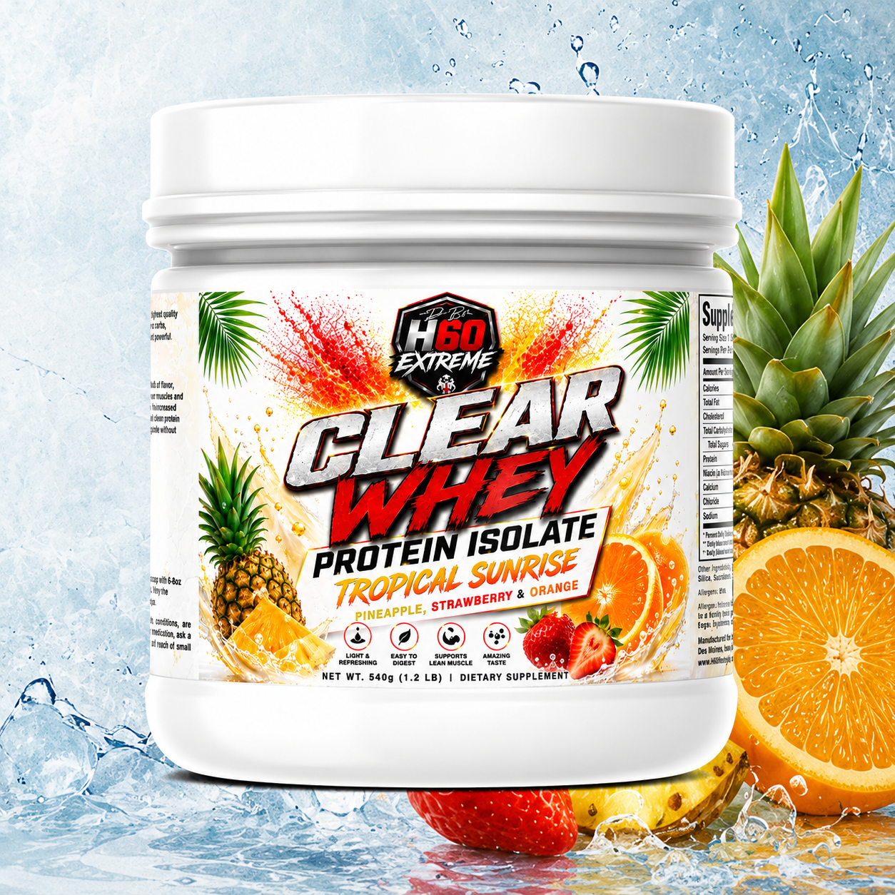 H60 Extreme Clear Whey Protein Isolate — Tropical Sunrise